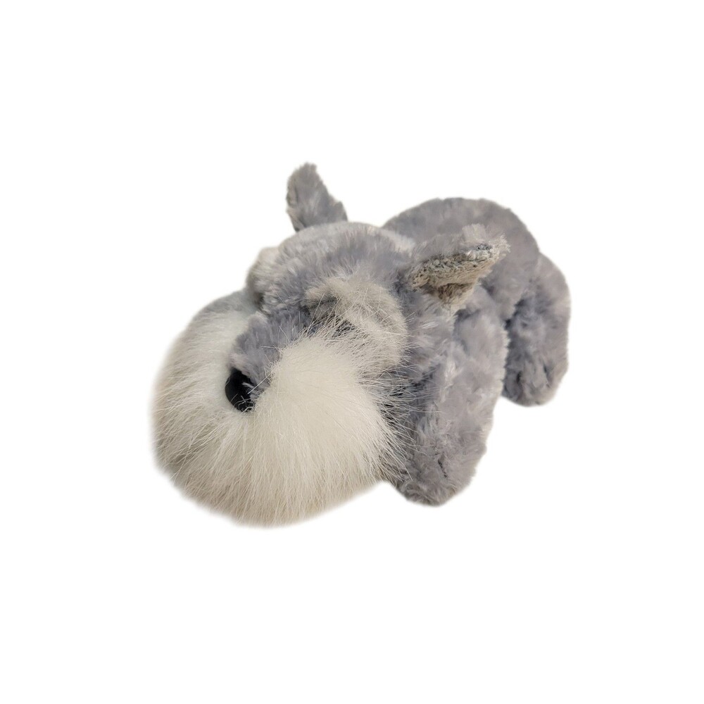 Russ Berrie Gin Schnauzer Puppy Dog Plush 8"  Small Bean Bag Stuffed  Animal
